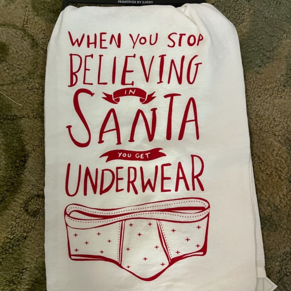 Funny and Cute Santa Dishtowel